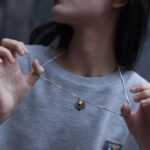 Heart-Fluttering Cube Rainbow Enamel Necklace - Image 2