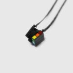 Heart-Fluttering Cube Rainbow Enamel Necklace - Image 4