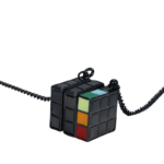 Heart-Fluttering Cube Rainbow Enamel Necklace - Image 5